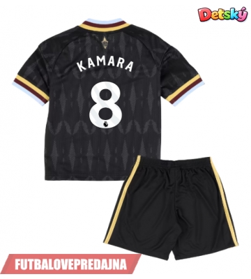 Lacne Dětský Futbalové dres Aston Villa Boubacar Kamara #8 2026-27 Krátky Rukáv - Preč (+ trenírky)